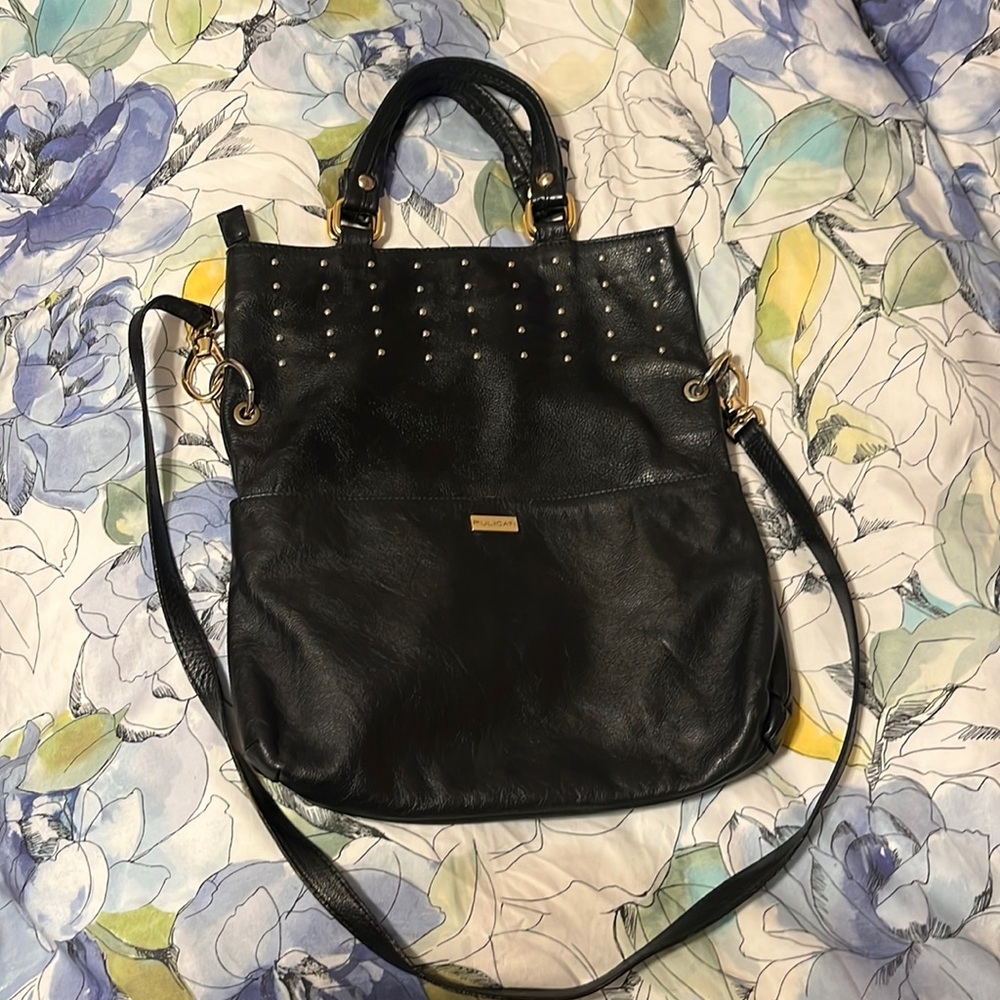 Pulicati Studded Leather Tote